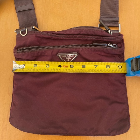 P - 48 Prada Burgundy Nyon Crossbody messenger bag - Picture 12 of 13